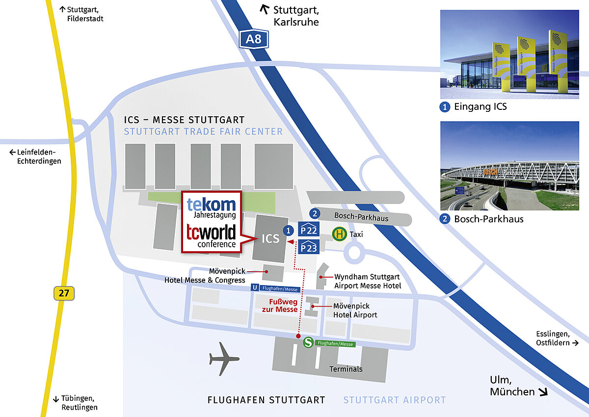 Geländeplan ICS anfahrt tekom-Jahrestagung